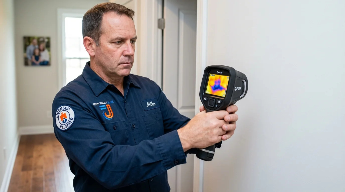 Thermal imaging leak detection by Johns Plumbing LLC in Tarboro